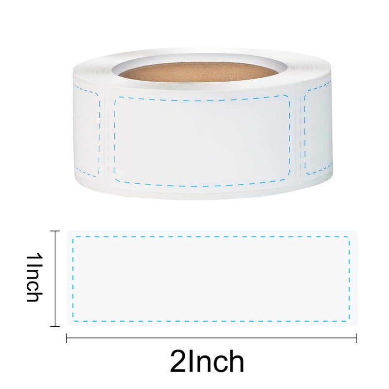 YOGET 300pcs Removable Freezer Labels, Yoget 1 x 2 Inch Food Storage Stickers, Refrigerator Freezer Paper Label Easy Clean Leaves No Residue, Blue Food Labels Roll - Image 2